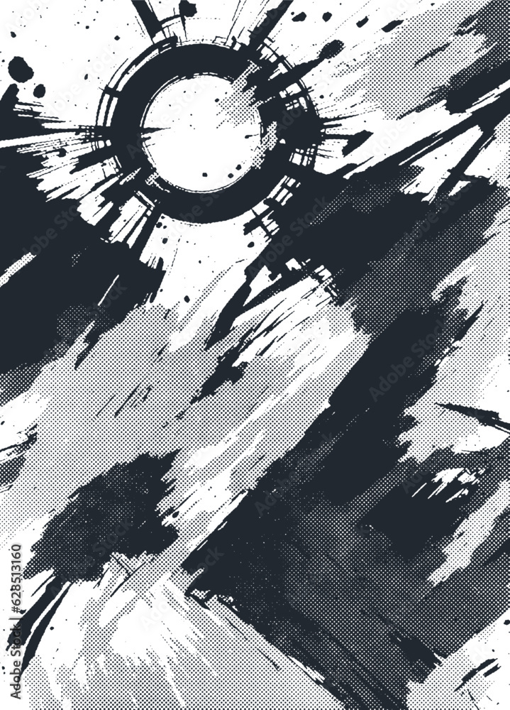 Naklejka premium Abstract halftone background. Grunge texture. vector illustration