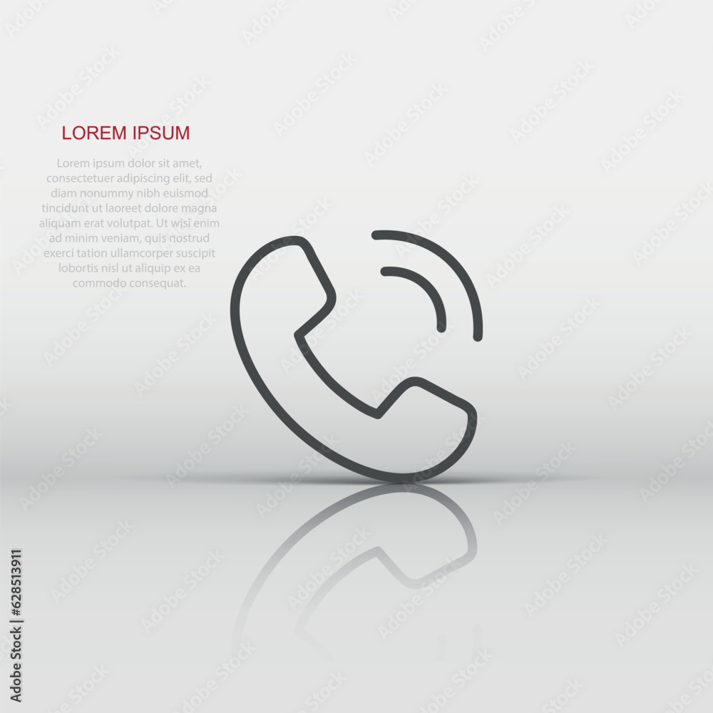 Mobile phone icon in flat style. Telephone talk vector illustration on white isolated background. Hotline contact business concept. Mobile phone icon in flat style. Telephone talk vector illustration on white isolated background. Hotline contact business concept.