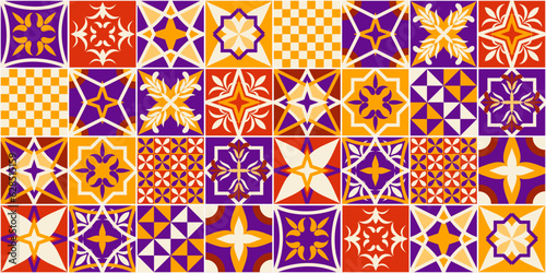 Spanish, Italian or Mexican tiles seamless texture