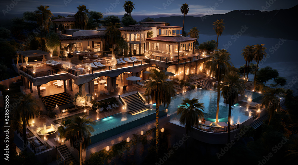 Luxurious Villa at Night