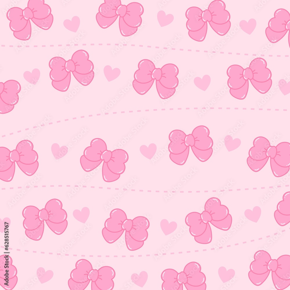 Pink pattern ribbon bow Pink pattern ribbon bow