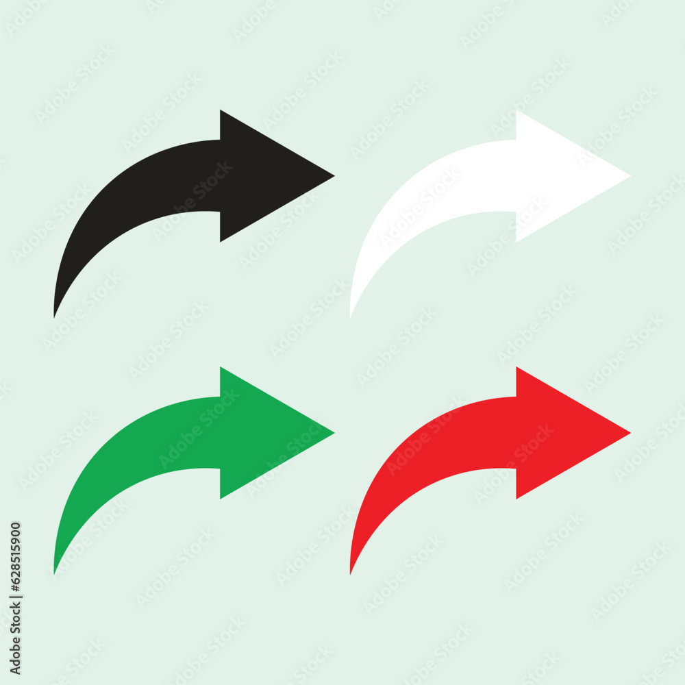 Set arrow icon. Collection different arrows sign. Black vector arrows Set arrow icon. Collection different arrows sign. Black vector arrows