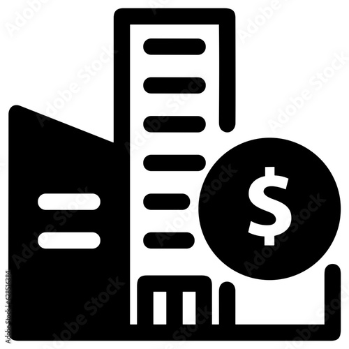 Bank finance icon symbol vector image. Illustration of the currency exchange investment financial saving bank design image © Husnul