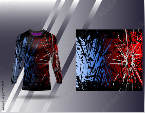 Sports jersey and tshirt template sports design for football racing gaming jersey vector