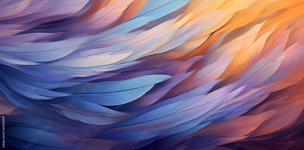 Art of feathers watercolor wallpaper, in the style of abstract impressionism, digital painting, large canvas format. Created with Generative AI technology Art of feathers watercolor wallpaper, in the style of abstract impressionism, digital painting, large canvas format. Created with Generative AI technology
