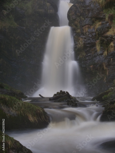 Waterfall with long exposure in Wales