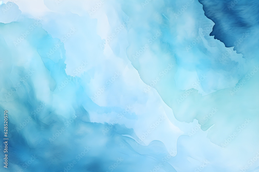 Abstract watercolor blue background created with Generative AI technology Abstract watercolor blue background created with Generative AI technology