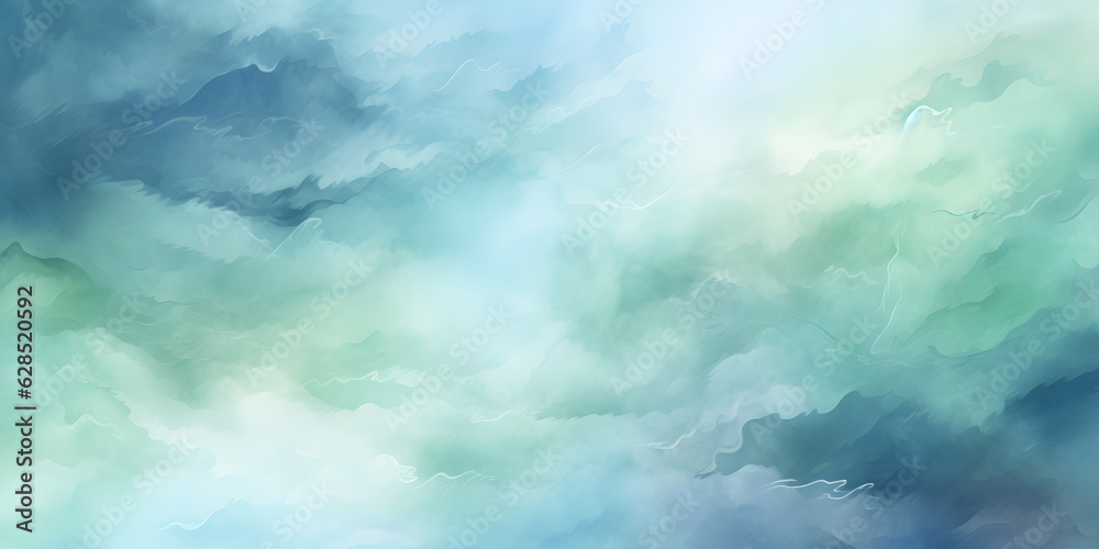 Abstract watercolor blue background created with Generative AI technology