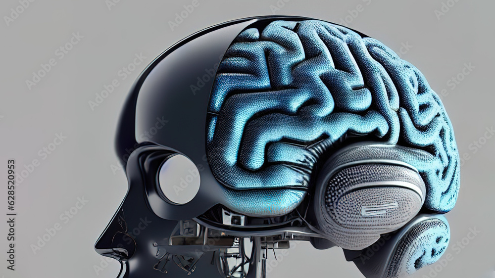 Fototapeta premium The robotic brain is artificial intelligence.