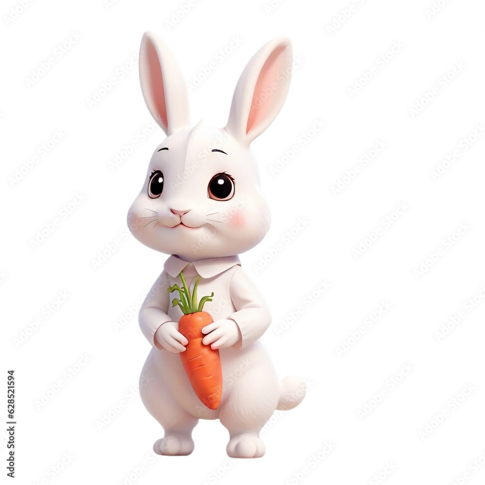rabbit with carrot rabbit with carrot