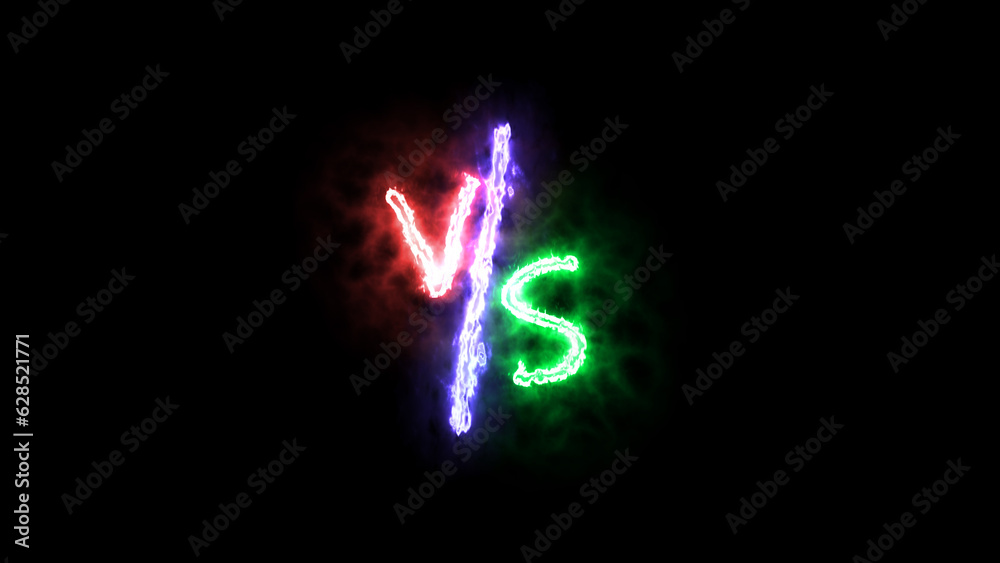 Futuristic vs Banner. Competition vs. match play, martial arts vs. sports. VS Screen Banner for Battle.
