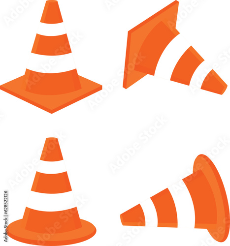 Traffic cones icon vector design