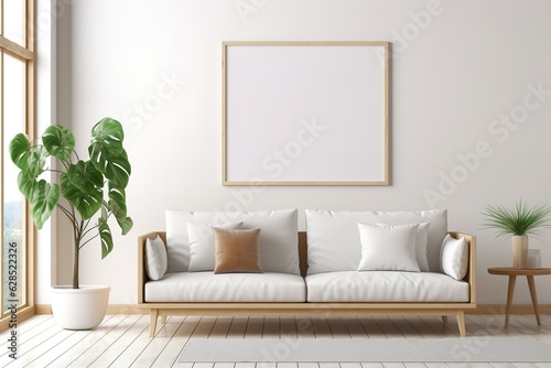 Modern luxury living room   Modern interior living room design   3d rendering of modern living room with white sofa   Panoramic grey living room  Generative AI.