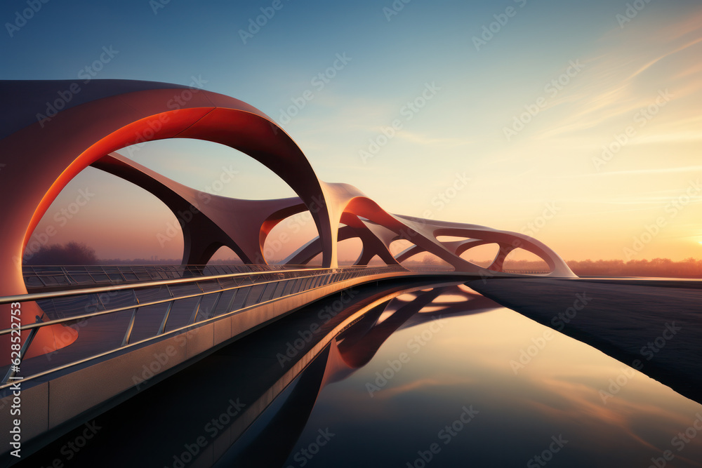 Obraz premium empty parking lot with modern building background.