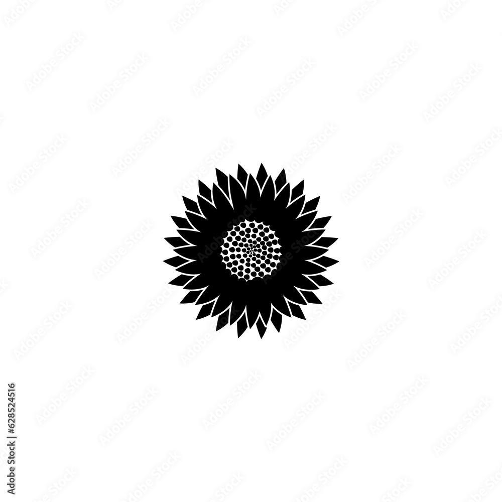 Fototapeta premium Sunflower icon isolated on white background