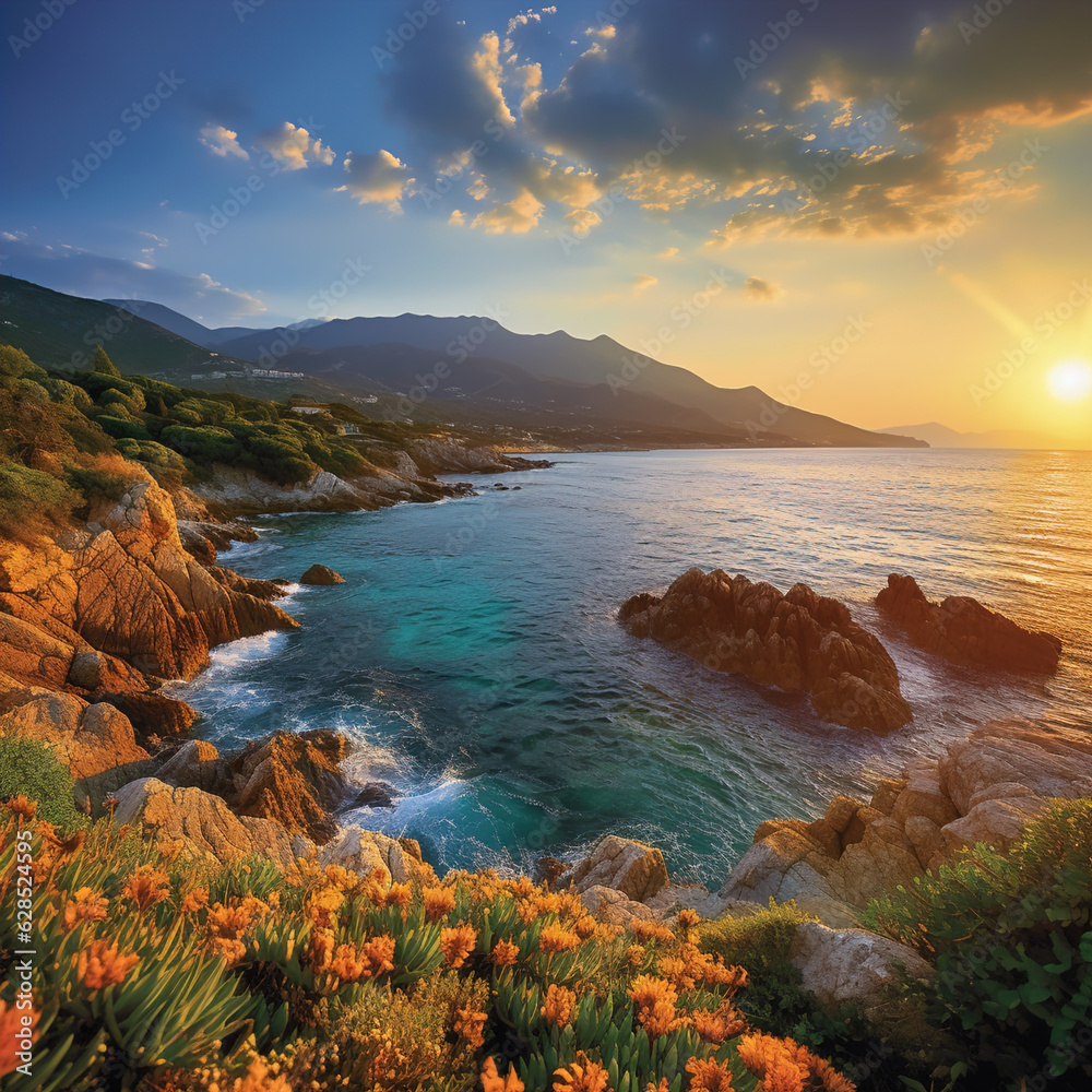 Obraz premium sunset on the beach