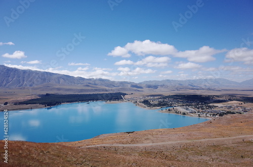 unrealistic scenery of lake