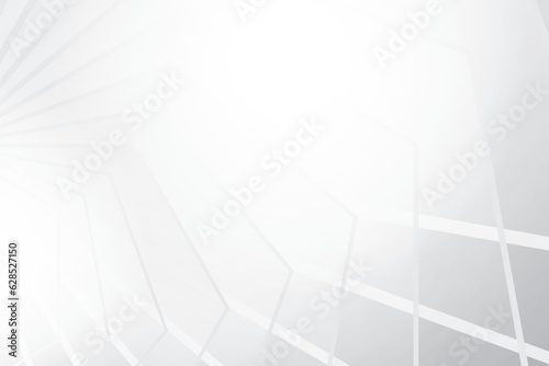 Abstract geometric white and gray color background with geometric pattern. Vector illustration.