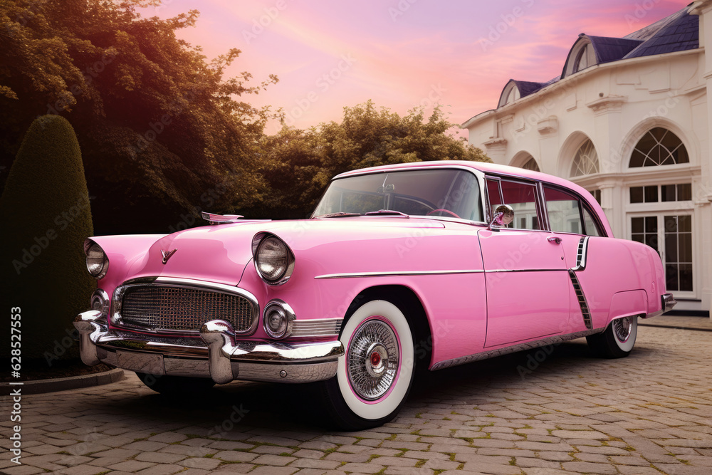 Classic car pink