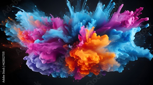 splashes of paint for professional design elements with different colors   Generative AI