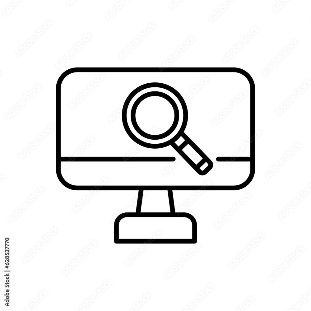 browsing icon vector in line style browsing icon vector in line style