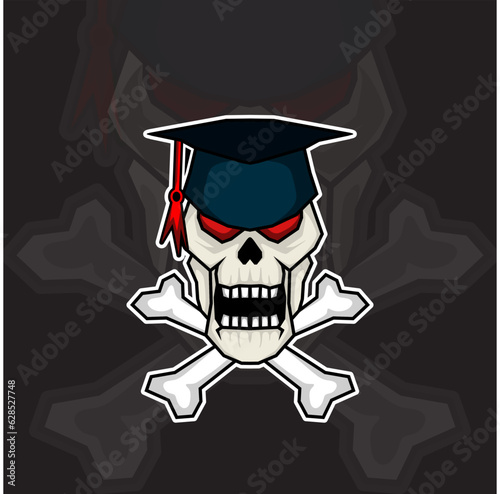 Magister skull mascot esport illustration logo