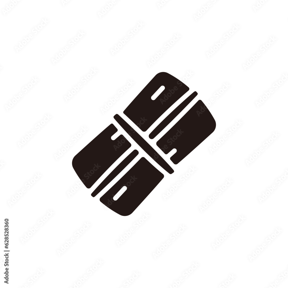 Pamonha icon.Flat silhouette version. Pamonha icon.Flat silhouette version.