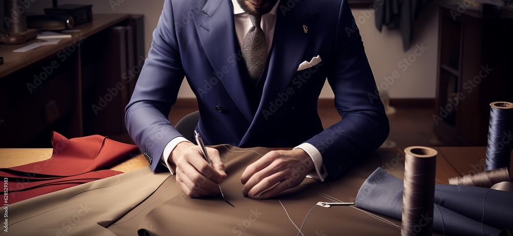 Elegant Men's Suit for a Perfectly Tailored Look, Generative AI