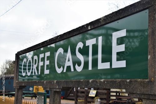 Corfe Castle Sign photo