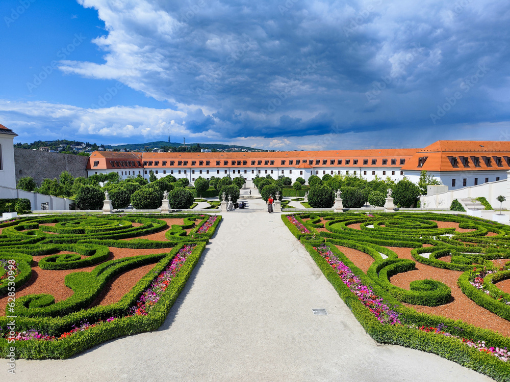 View at the garden of Bratislava castle on Slovakia