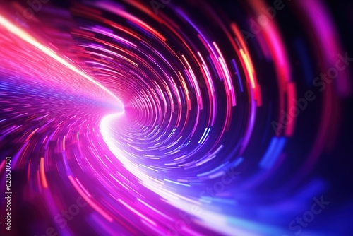 abstract futuristic background with pink blue glowing neon moving high speed wave lines and bokeh lights. Data transfer concept Fantastic wallpaper