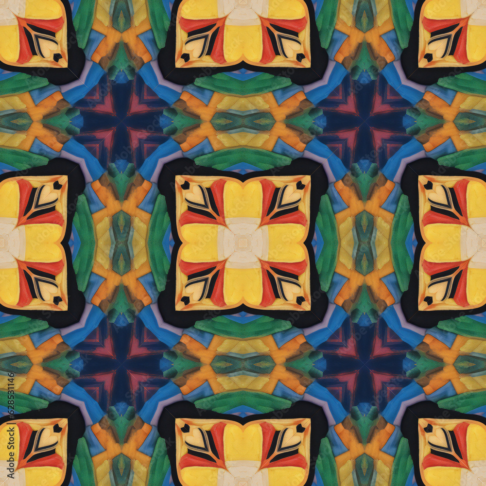 Seamless kaleidoscope pattern,  Seamless kaleidoscope pattern for background
