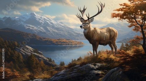 deer in the fjord © Aliaksei