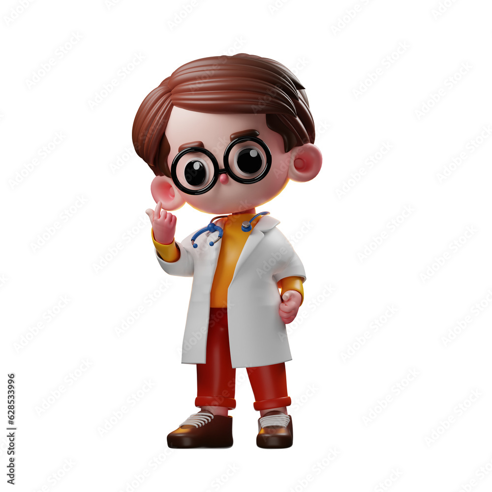 3d Male Doctor Character Mini Love
