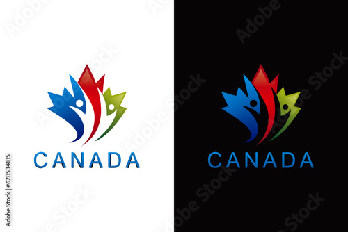 canada logo design vector template with editable text