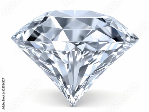 Diamond gemstone isolated. AI generated illustration
