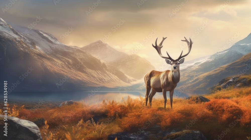 deer in the fjord deer in the fjord