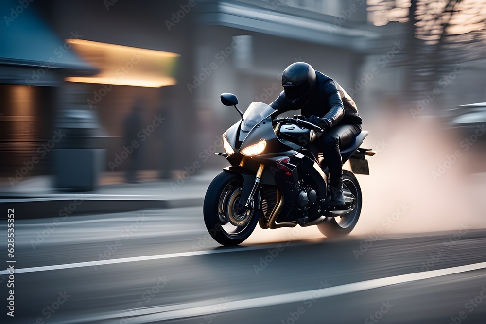 Fototapeta premium Motorcycle on the road