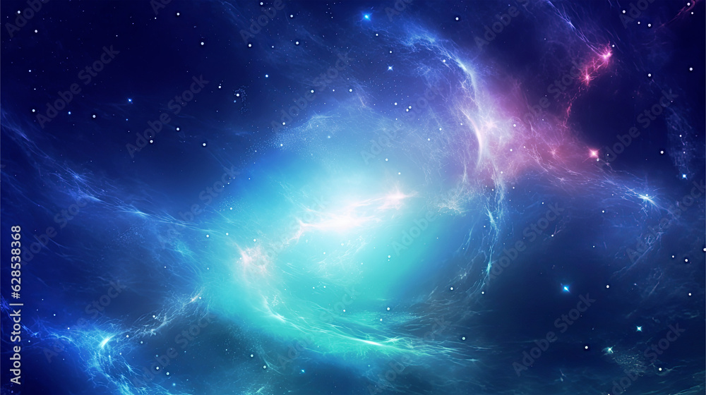 Fototapeta premium Misterious space burst. Colorful illustration for covers, backgrounds, wallpapers and otjer projects. 