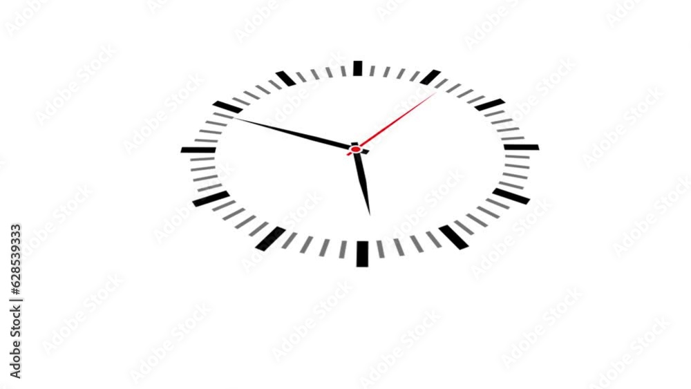 4k Time lapse modern clock icon animated with drop shadow. first spinning clocks hand.s_07 4k Time lapse modern clock icon animated with drop shadow. first spinning clocks hand.s_07