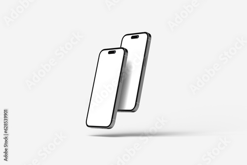smartphone on white background