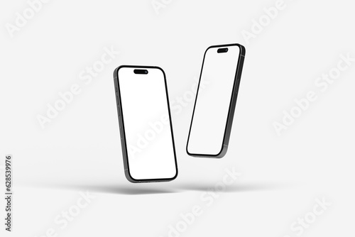 smartphone on white background