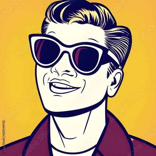 man with sunglasses. generative ai.
