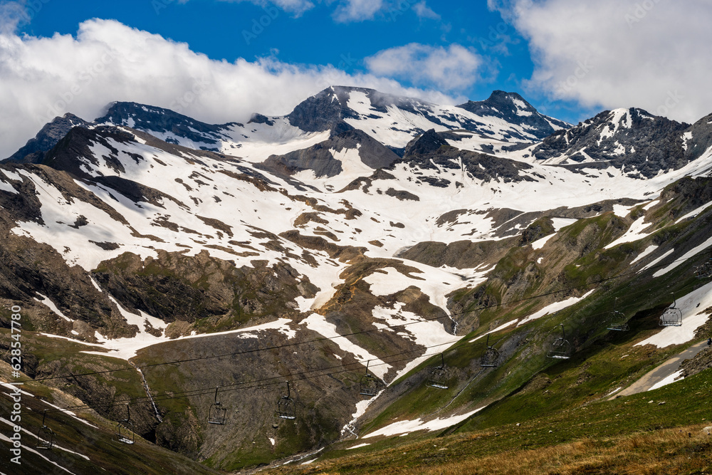 Au sommet des Alpes : dégel estival dans les montagnes de la Vanoise, Savoie, France