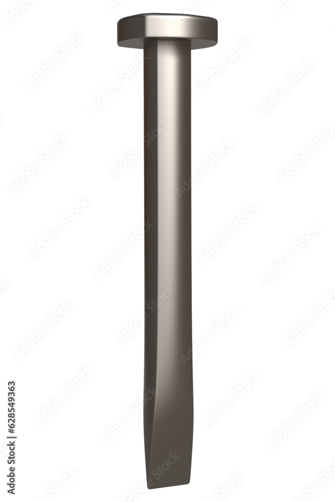 Realistic 3d Iron chisel rendering, Carpenter and Mason tool Realistic 3d Iron chisel rendering, Carpenter and Mason tool