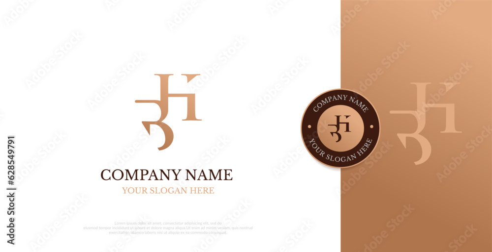 Initial BH Logo Design Vector 