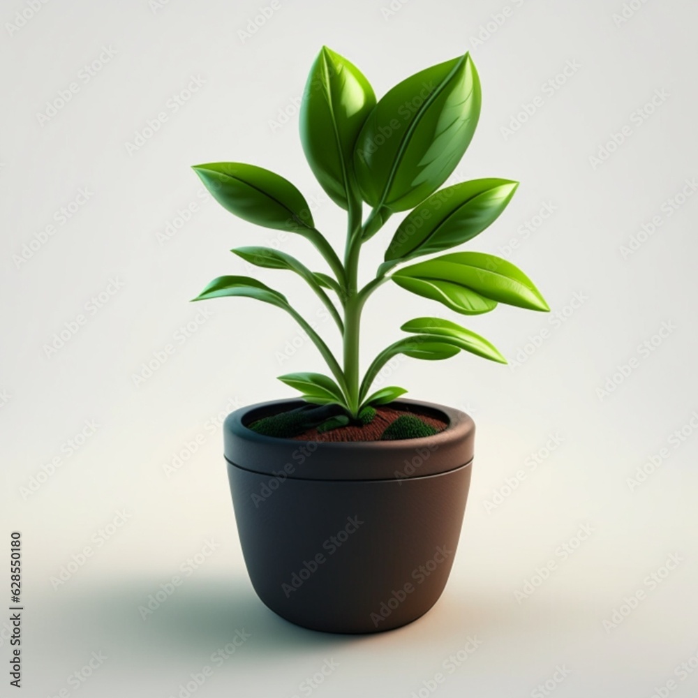 Young green plant growing. Young green plant growing.