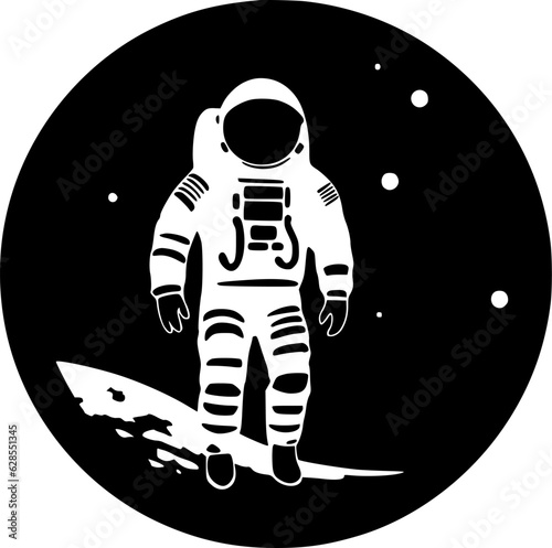 Astronaut | Black and White Vector illustration