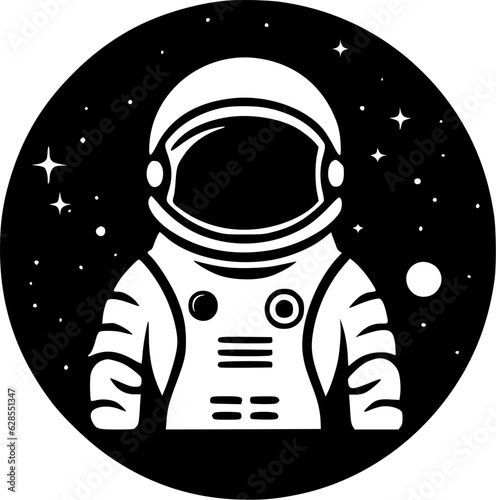 Astronaut | Black and White Vector illustration