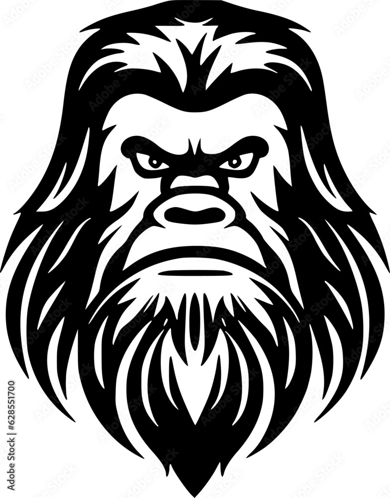 Bigfoot - Minimalist and Flat Logo - Vector illustration Bigfoot - Minimalist and Flat Logo - Vector illustration